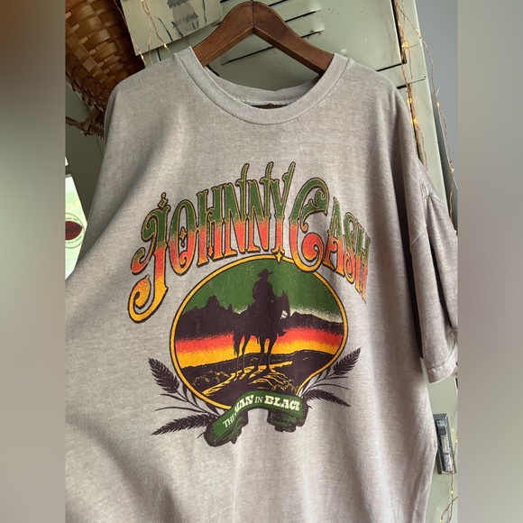 Johnny Cash Man In Black T-Shirt Dress - Picture 7 of 11